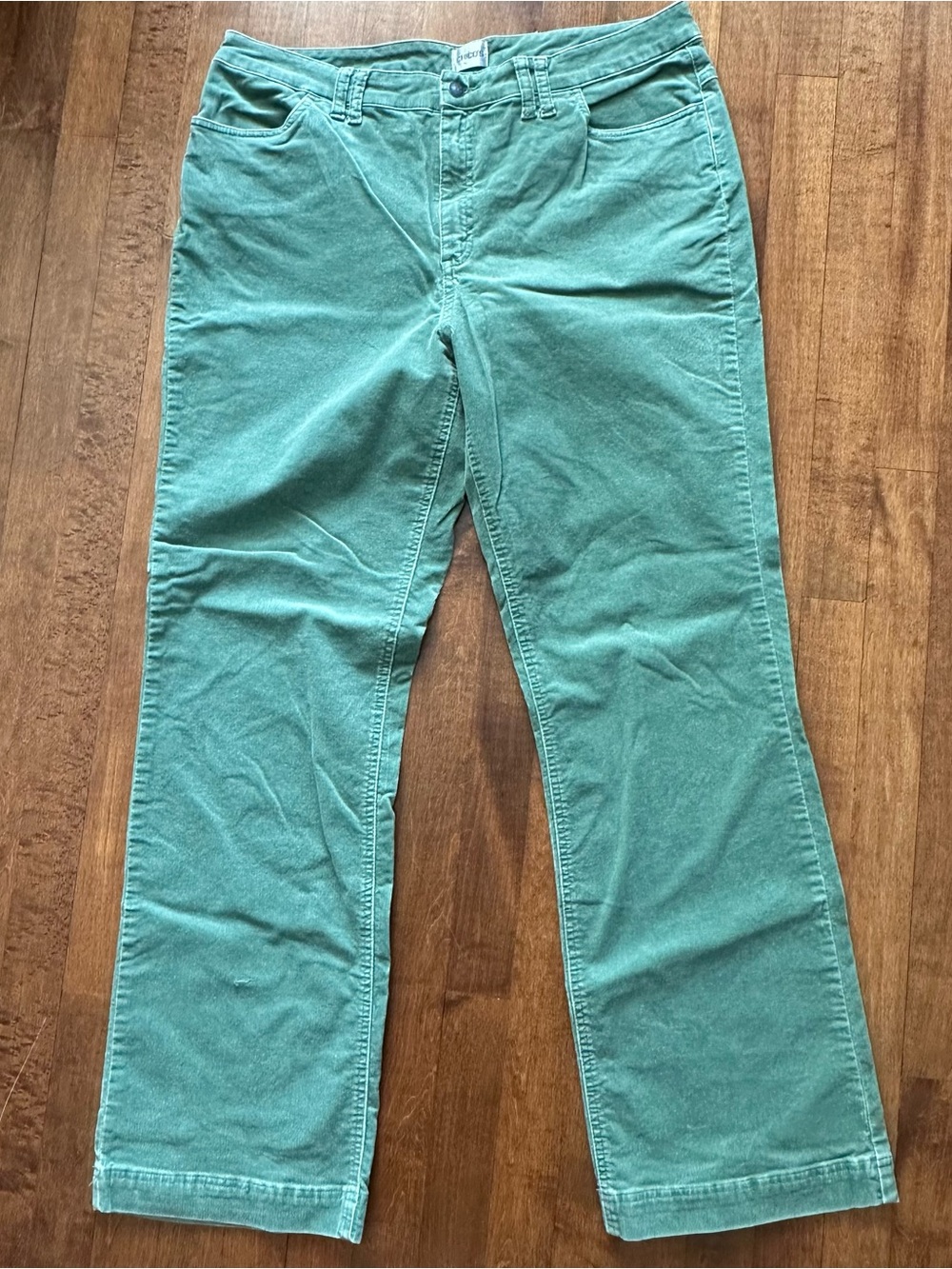Chicos Light Green Corduroy Straight Leg Pants 3 XL